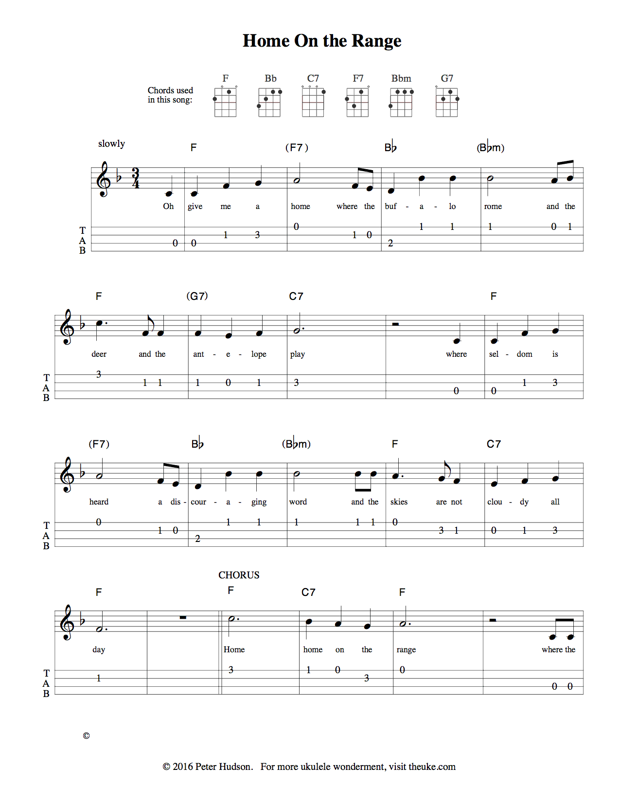 ukulele songs for beginners pdf